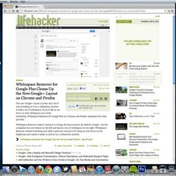 Whitespace Remover For Google Plus Cleans Up The New Whitespace Remover For Google Plus Cleans Up The New