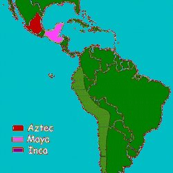 Incas Mayans And Aztecs Map