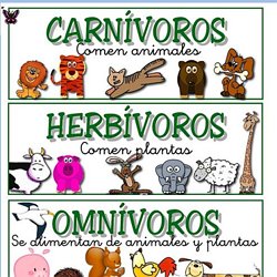 APRENDEMOS JUNTOS.: ANIMALES HERBÍVOROS, CARNÍVOROS Y OMNÍVOROS.